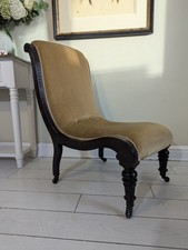 Ebonised Victorian Slipper