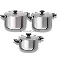 IKEA Pot with Lid Non-Stick 3-10L Stainless Steel Cooking Stock Pot with Handles