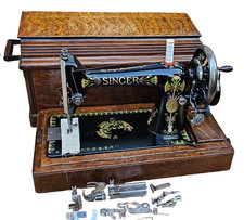 Antique Singer 66K Lotus Hand crank sewing machine