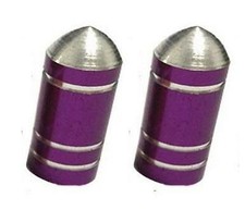 2x Metallic PURPLE Metal Steel