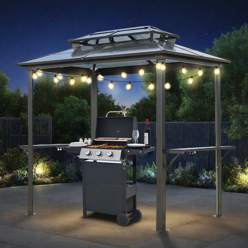 Bbq grill hardtop gazebo - bbq,