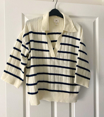 Women striped collared - h&m,
