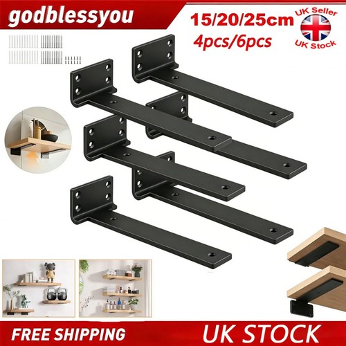 Floating shelf brackets - 6x,