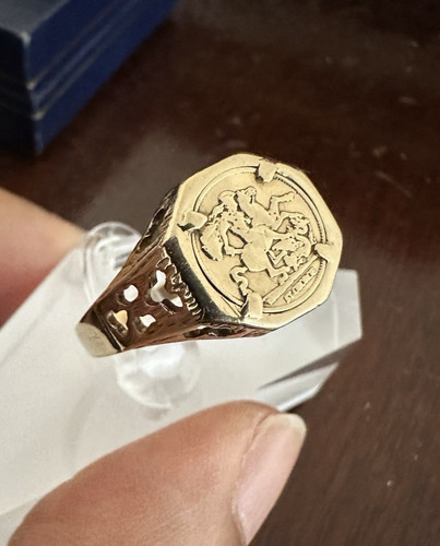Vintage 9ct gold saint george - vintage,