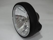 Clear Glass Headlight Black H4