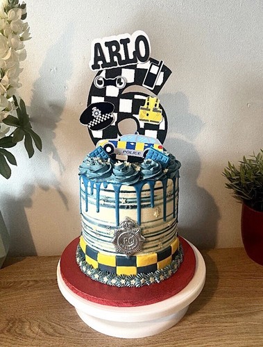 Police car cake topper - cake,