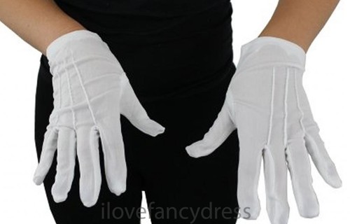 Childs short white - white, gloves