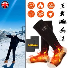 Electric Heated Socks Rechargeable 5V 5000mAh Battery Unisex Winter Foot Warmer.