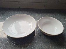 2 DENBY LINEN DISHES BOWLS
