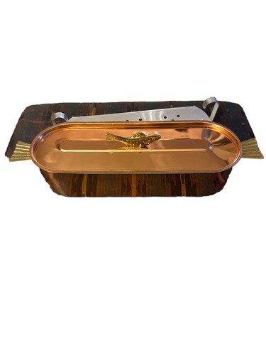 Copper brass fish poacher - copper/,