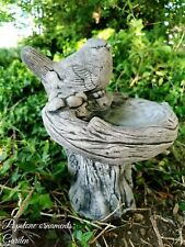 Beautiful Bird Bath Highly Detailed Stone Garden Ornament Decor