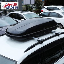 Car Roof Box Gloss Black 320L Sport 75kg Luggage Top Car Budget Slim UK STOCK