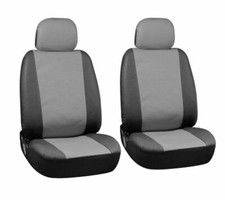 For SAAB 900  - Leather Look CAMBRIDGE Grey/Black FRONT Car Seat Covers