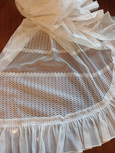 Vintage lace net curtain - lace,