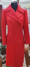 Zara rare red wool double breasted coat size 12 karen
