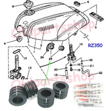 Yamaha RD350YPVS RZ350 Tank Locating Damper x4pcs OEM TZ250 Frame 1J7-24183-02