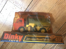 Vintage Rare Dinky Toys 451 Johnston Road Sweeper Truck Blister Bubble Pack Box