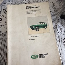 Range Rover Parts Catalogue