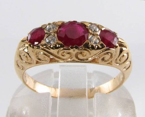 9ct gold indian ruby - 9k,