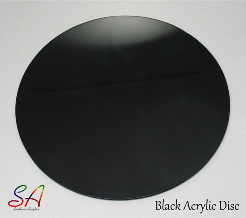 Black acrylic disc with - acrylic,