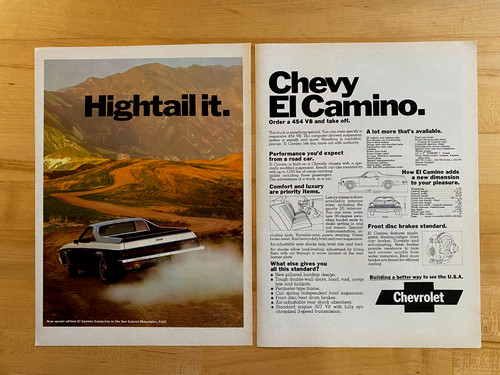 1973 print chevrolet el - print, ad