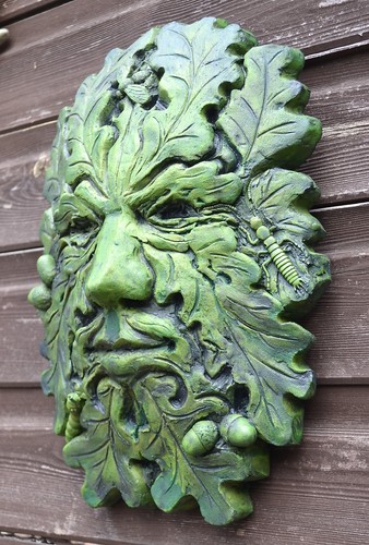 Green man wall - man,