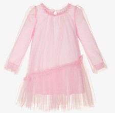 MONNALISA Pink Tulle Dress, 10