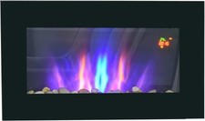 LED Flame Effect Electric Space Heater Wall Mounted Artificial Fireplace 1000W