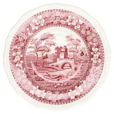 Spode Copeland Pink Tower Soup Plate