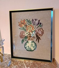 Vintage Floral Needlepoint