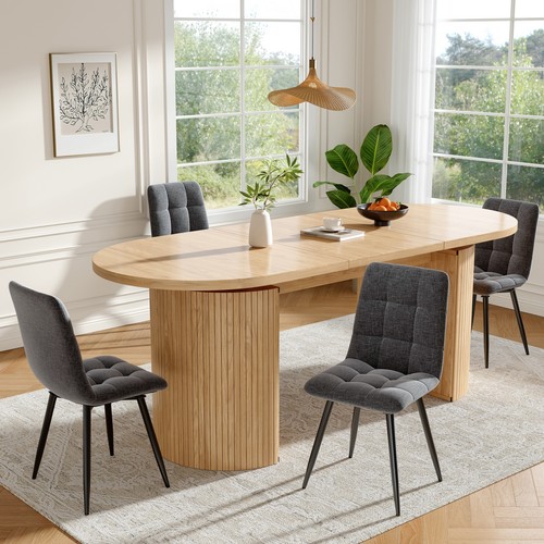 Extendable oval dining - dining, table