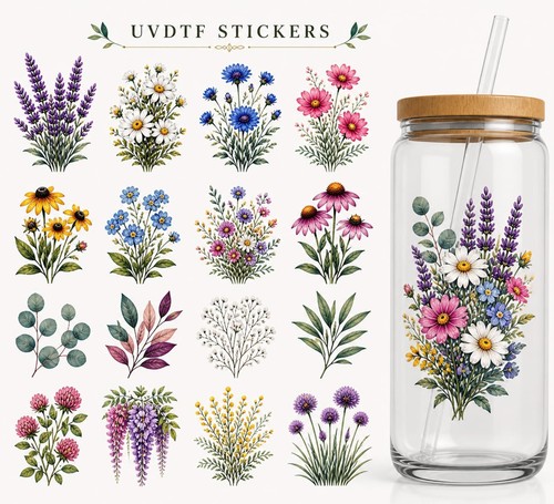 Sheet garden floral dtf - sheet, uv