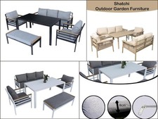 6/7 Seater Sofa Set Aluminum Garden Furniture Outdoor Patio Lounge Dining Set