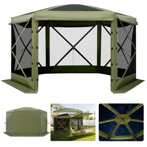 Vevor sided pop gazebo - up,