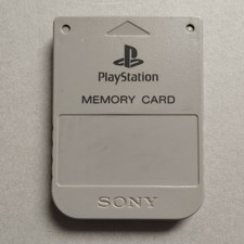 Grey Official PS1 Memory Card - Sony PlayStation One Tested Genuine SCPH-1020 42