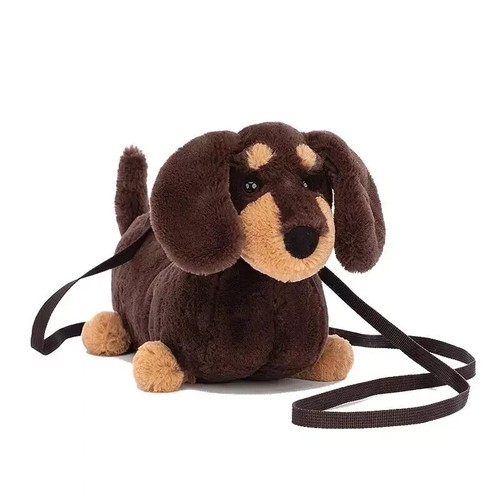 Sausage dog shoulder bag plush - dog,