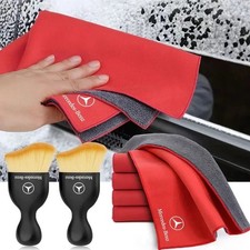 Car Towel Suede Double Sided Car Cleaning Cloth Brush for Mercedes Benz 