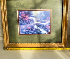 Thomas Kinkade Accent Print Framed Lithograph - Bridge of Faith - 2001