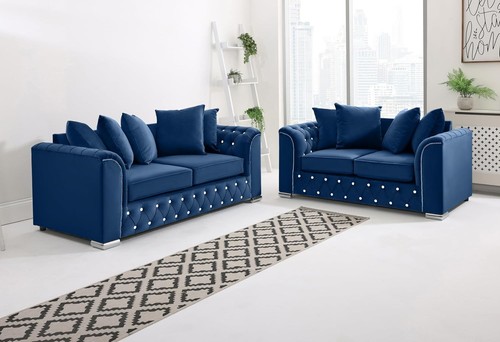 Plush velvet sofa - set, 2