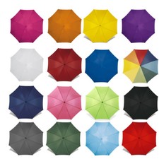 Classic Automatic City Umbrella with Wooden Crook Handle, Wedding Brolly Walking