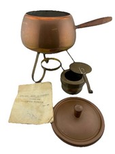 Vintage Copper Fondue Pot Set