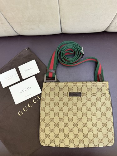 Gucci canvas messenger bag - canvas,