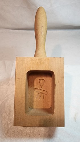 Wooden rectangle butter mold - rectangle,