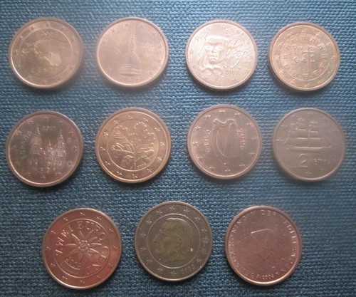 Lot euro cent coins - 11,