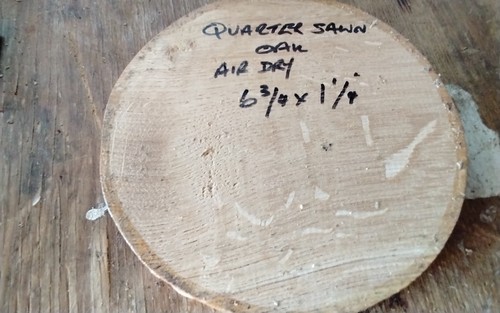 Quarter sawn oak bowl blank - oak,