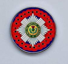 Scots Guards Poppies wreath Military domed lapel pin badge 25mm