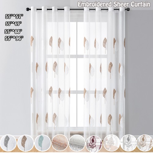Pair embroidered sheer - pair,