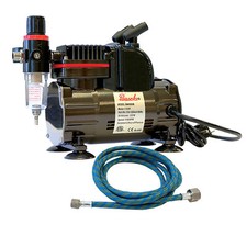 Paasche 1/5 HP Airbrush Compressor w/ Regulator, Airbrush Holders & 1/8"BPS Hose
