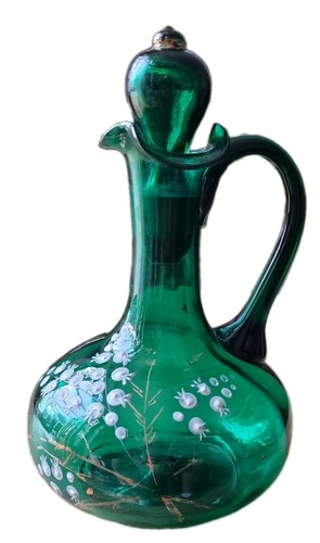 Antique mary gregory 5in - mary, 7.5in