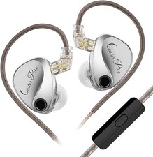 CCA KZ Castor Pro Tunable in Ear Monitor, HiFi Improved Bass With Mic, silver 